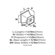 (image for) Amerock Abernathy 1-1/16in(27mm) Length Knob