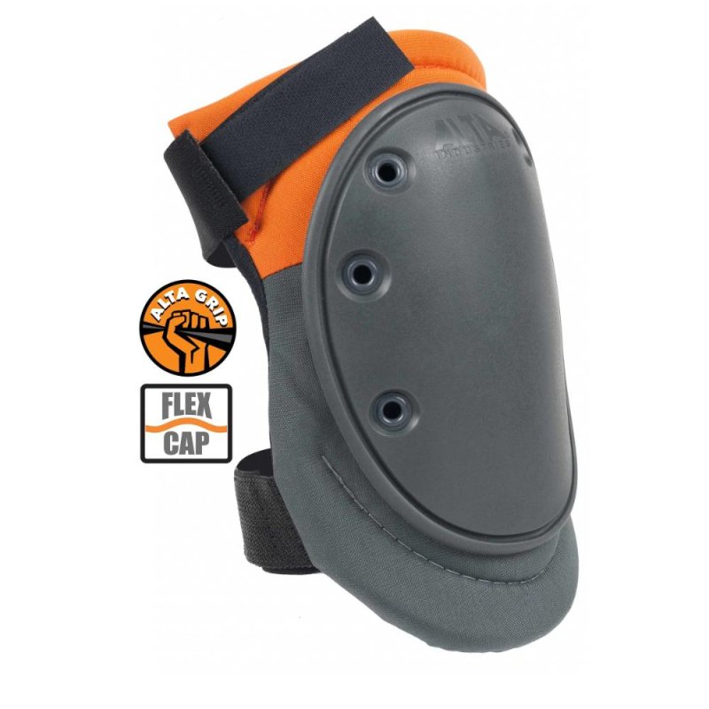 ALTA 50410.50 AltaFLEX Flexible Orange & Gray Cap AltaGrip Knee Pads