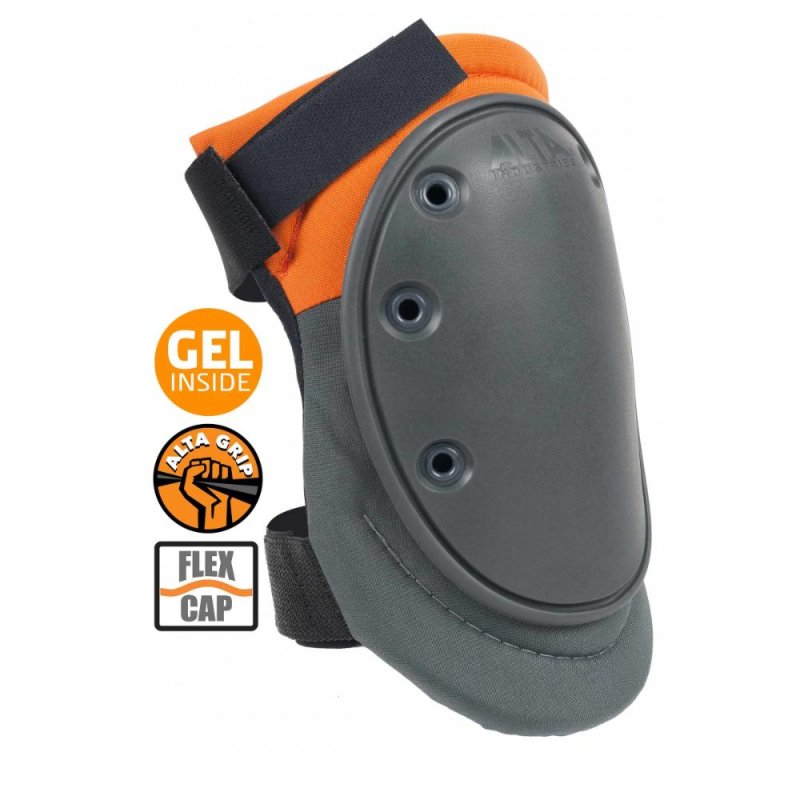 ALTA 50450.50 AltaFLEX Gel Insert Flexible Gray & Orange Cap AltaGrip Knee Pads