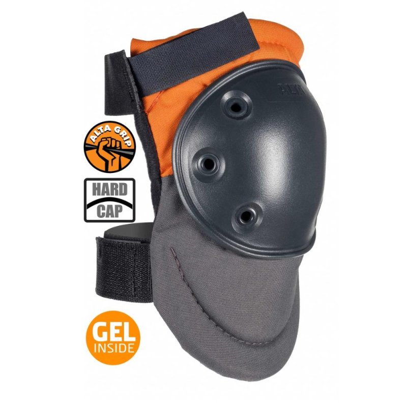 ALTA 50950.50 AltaPRO Hard Cap Industrial Gel Insert Knee Pads- AltaGrip Orange & Gray