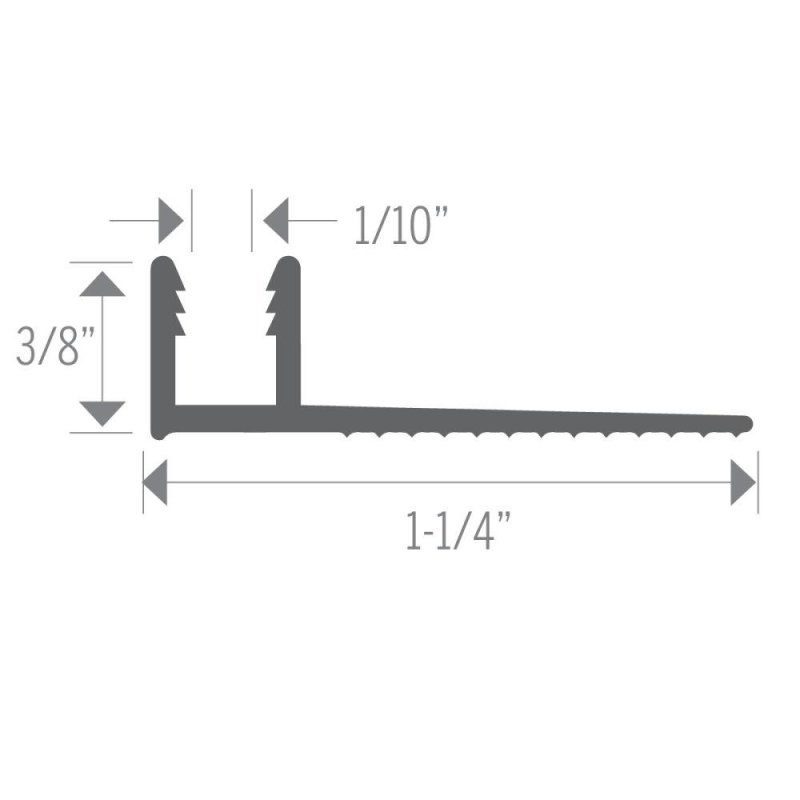 (image for) MD PRO Aluminum Flex Cap Track – Pinless 12' Length