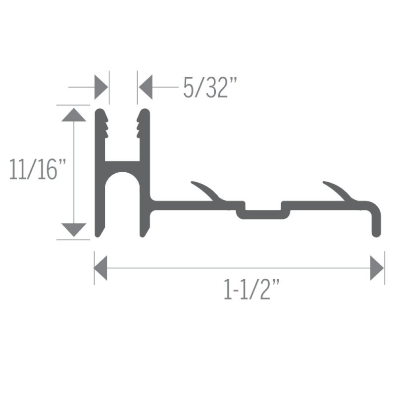 (image for) MD PRO Aluminum Cap Extended Track – Pinned 12 Ft