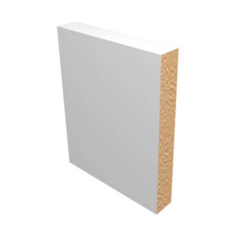 M-Trim 1X6 9/16\" x 5-1/2\" x 16\' Primed MDF Baseboard - Deco Square