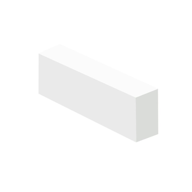 M-Trim 1x1 3/4\" x 1\" x 8\' Waterproof Baseboard - Deco Square