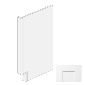 White Shaker 24" x 34.5" x 3" Base End Panel - WS-BEP3