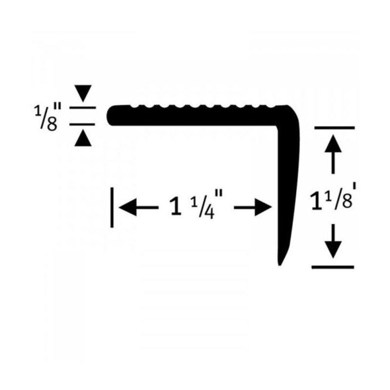 (image for) Bengard MD PRO Top-Set Stair Nosing (Square Nose) 12'
