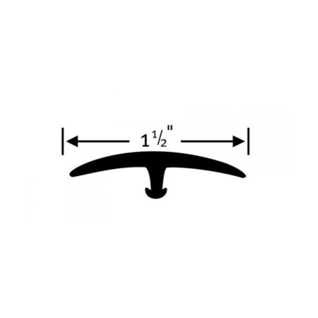 (image for) Burke 930 Snap-Down 1.5" T Molding, 12' Length
