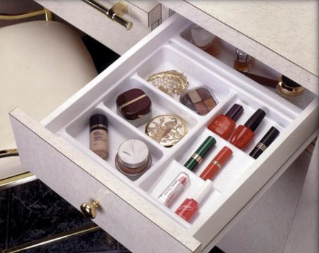 (image for) Rev-A-Shelf COS-18W-52 Vanity Cosmetic Drawer Organizer Base Tray - Glossy White