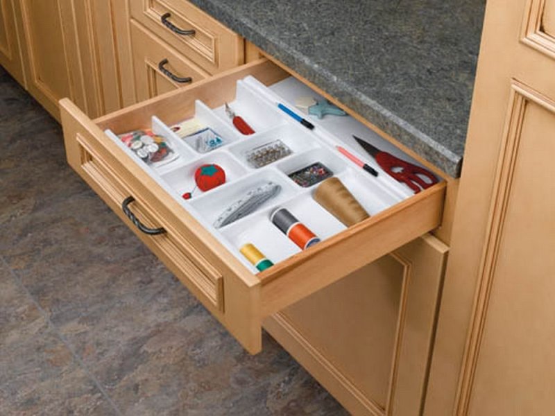 Rev-A-Shelf COS-22W-52 Vanity Cosmetic Drawer Organizer Base Tray - Glossy White