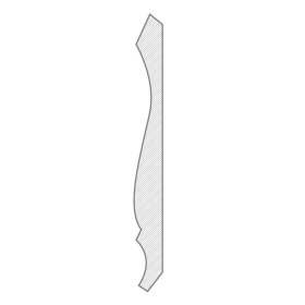 M-Trim 45 5/8" x 5-1/4" x 16' Primed Pine Small Cove Crown Molding - Colonial