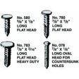 (image for) Crain 783 7/8" x 3/16" Long Flat Head HD Aluminum Drives - 1 Lb. Jar