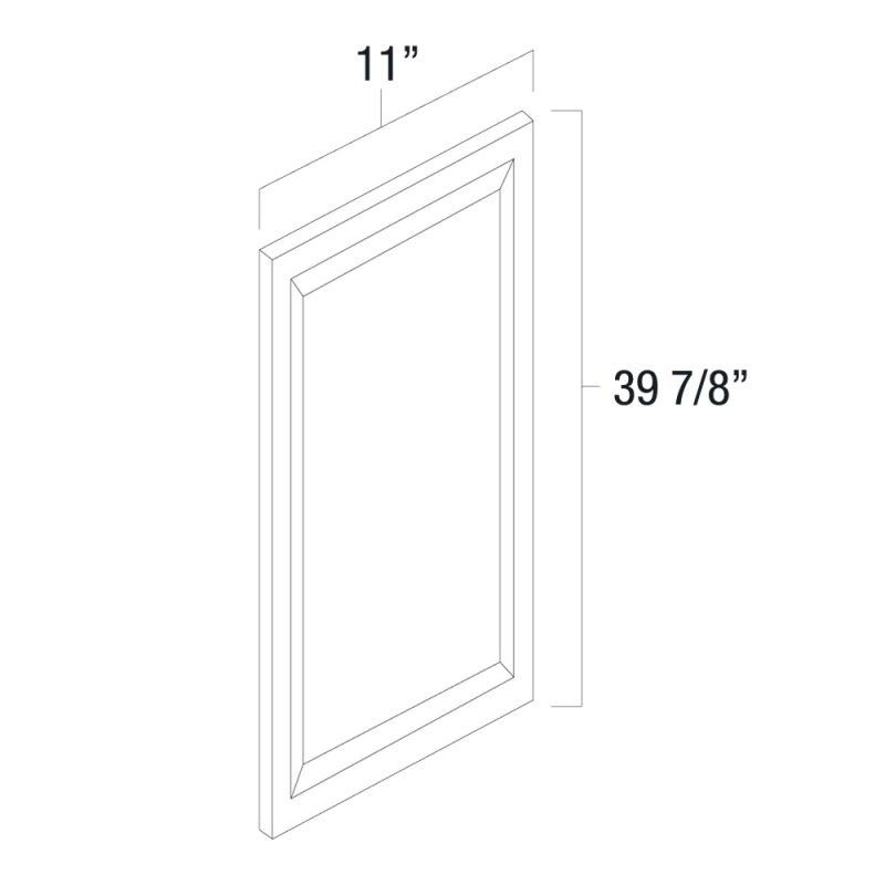 White Shaker 12\" x 42\" Decorative Panel - WS-DP1242