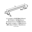 (image for) Amerock Exceed 8-13/16in(224mm) Center-To-Center Pull - Satin Nickel