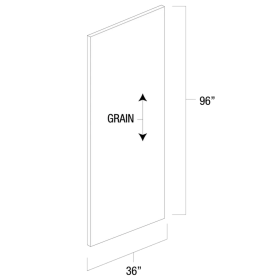 White Shaker 36" x 96" Island Panel - WS-IS3696