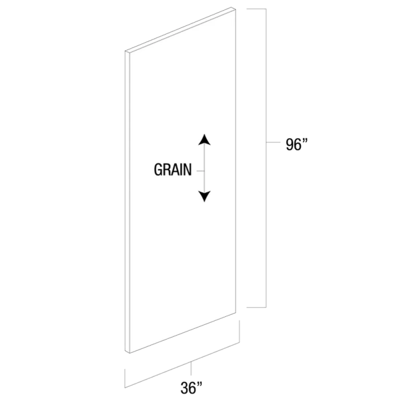 White Shaker 36\" x 96\" Island Panel - WS-IS3696