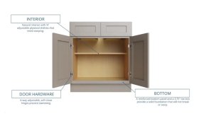 Bright White 27" Double Door Base Cabinet - BW-B27