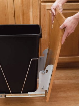 Rev-A-Shelf RV DM17 KIT 6 Way Adjustable Door Mount Kit For Pull-Out Hamper - Metallic Silver