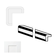 (image for) White Shaker 8' Outside Corner Molding - WS-OCS8