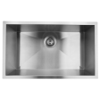 (image for) Pelican PL-HA111 R0 16G Handmade 16 Gauge Stainless Steel Undermount Kitchen Sink 27'' x 18'' w/ Zero Radius Corners