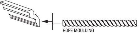 (image for) White Shaker 8' Rope Insert Molding - WS-ROPE8
