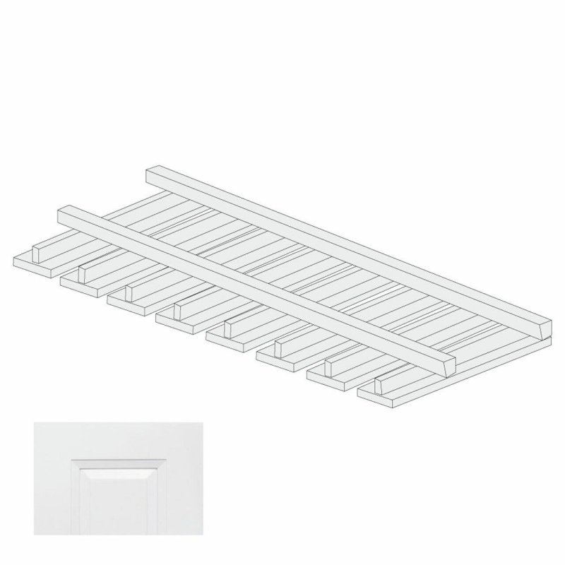 Aspen White 12\" x 30\" Stem Glass Holder - ASP-SGH