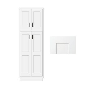 White Shaker 24" x 96" 24" Wide Utility Cabinet - WS-UC2496