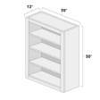 (image for) Aspen White 39" x 30" Double Doors Wall Cabinet - ASP-W3930