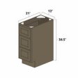 (image for) Winchester Grey 12" Three Drawer Vanity Cabinet - WIN-VDB1221