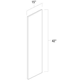 White Shaker 15" x 42" Wall Skin - WS-WS1542
