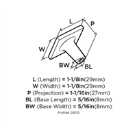 (image for) Amerock Extensity 1-1/8 In (29 mm) Length Knob - Oil-Rubbed Bronze