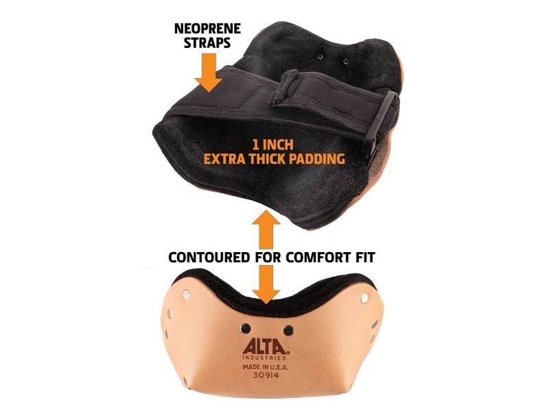 (image for) ALTA 30914 AltaPRO Leather Deluxe Knee Pads - Neoprene Strap