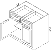 Double Doors & Drawers Base Cabinets