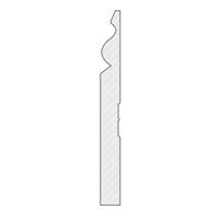 (image for) M-Trim 725 9/16" x 7-1/4" x 16' Primed MDF Baseboard - Traditional