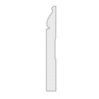 M-Trim 5163 5-1/4" x 9/16" x 16' Primed Pine Baseboard - Traditional