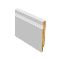 M-Trim PX5 9/16" x 5-1/4" x 16' Primed Pine Baseboard - Neo