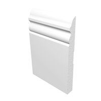 M-Trim 5180 9/16" x 5-1/4" x 12' Waterproof Baseboard - Colonial