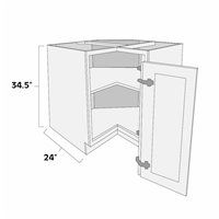 White Shaker 33" Easy Reach Base Cabinet - AMCWS-BER33