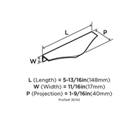 (image for) Amerock Aloft 4-3/16 In (106 Mm) Center-To-Center Edge Pull