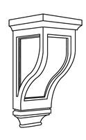 Aspen White Large Corbel - ASP-CBLPN3