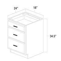 Storm Gray 18" Drawer Base Cabinet - STO-BD18