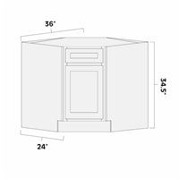 Diagonal Corner Sink Base Cabinets