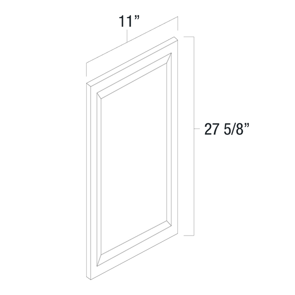 (image for) White Shaker 12\" x 30\" Decorative Panel - WS-DP1230