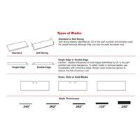Taylor Tools 165.04.00 3" X 4" x .083" Bronco Single Edge Vinyl Removal Blade