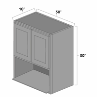 Platinum Shaker 30" x 30" Microwave Wall Cabinet - PS-MW3030