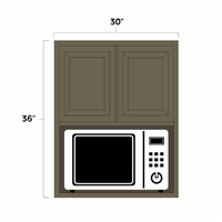 Winchester Grey 30" x 36" Microwave Wall Cabinet - WIN-MW3036