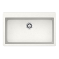 Pelican PL-100 Granite Composite Topmount/Undermount Kitchen Sink 33'' x 20 7/8" - Alpina