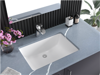 (image for) Pelican PL-3099 Porcelain Undermount Bathroom Sink 18" x 13" - White