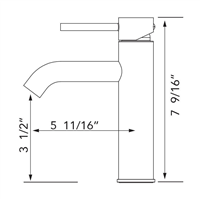 Pelican PL-8113 Single Hole Bathroom Faucet - Chrome