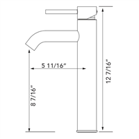 Pelican PL-8114 Single Hole Vessel Bathroom Faucet - Chrome