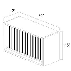 White Shaker 30" x 15" Plate Rack - WS-PR3015